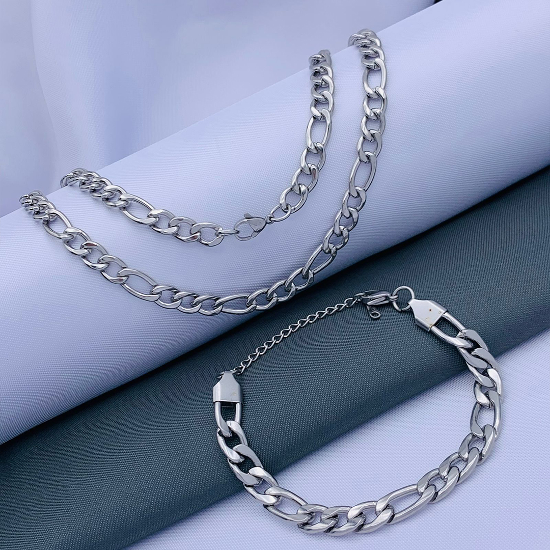 DUO CADENA-PULSERA CARTIER DORADA PLATEA - COLOR: DORADA